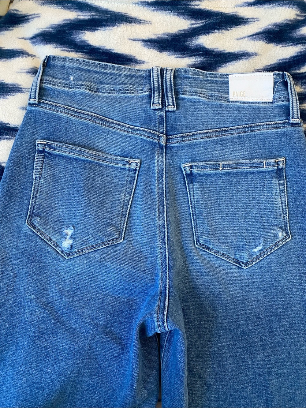 PAIGE Light Blue High-Rise Wide Leg Jeans - Picture 12 of 13